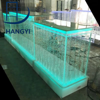 Hangyi. Fontaine à bulles d'eau mobile moderne à changement de couleur, comptoir de bar LED, mobilier de boîte de nuit