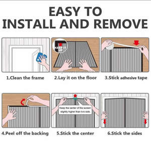 Giữ lỗi ra khỏi cửa màn hình từ tính dễ dàng cài đặt nam châm mạnh mẽ sức mạnh rảnh tay vào cửa màn hình rèm từ - Product Image 5