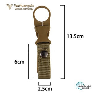 Trendy Retail Backpack Water Bottle Holder <b>Hooks</b> Molle Hanging Strap Webbing Buckle <b>Clip</b> Khaki Colors Plastic Classic - Product Image 2