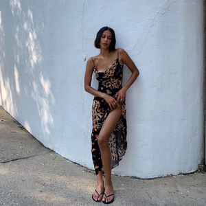 Donne di colore Dei Vestiti di Estate Maxi Vestito <span class=keywords><strong>Lungo</strong></span> Backless Sexy Delle Ragazze di Fiore Abiti Casual - Product Image 4