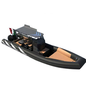 Thuyền Sườn PVC/Hypalon Vỏ Nhôm Chữ V Sâu 28ft RIB860 Sang Trọng Với Tấm Che Nắng Và Đệm Sang Trọng - Product Image 1