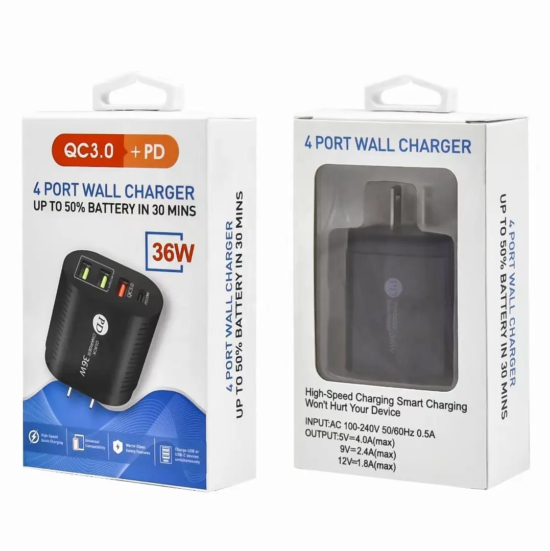 트렌드 제품 2023 새로운 도착 멀티 포트 휴대 전화 다기능 충전기 휴대용 USB 벽 충전기 금식 충전