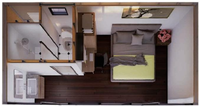 Maison en conteneur en acier à panneaux sandwich durables, capsule de bureau, hôtel, utilisation rapide et facile, installation rapide avec salle de bain, 2 chambres, utilisation Airbnb