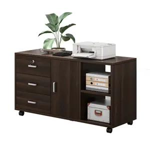 Office workstation file cabinet with lockable drawer locker floor-standing removable office file cabinet