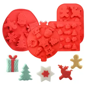 Homesun Christmas Cake Silicone Mold Chocolate Molds Gingerbread Nan Elk Baking Mold Cake Tools