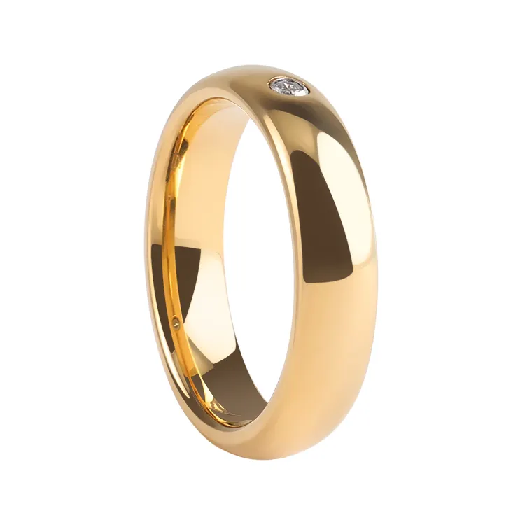 Fashion jewelry stainless steel IPG gold plating wedding ring