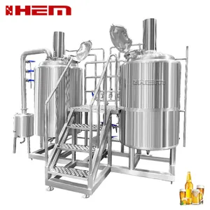 งานฝีมืออุตสาหกรรมอุปกรณ์การต้มเบียร์โครงการแบบครบวงจรสำหรับขาย300L 500ลิตร5HL สมบูรณ์ Micro อุปกรณ์โรงเบียร์