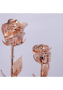 Rose Golden Flower Dipped Real Natural 24K Gold Plated Golden Rose <b>Decorative</b> Rose Figurine <b>Valentine</b> Anniversary Gift - Product Image 4