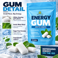 Fabrication de chewing-gum à la vitamine B12 B6 avec L-théanine, suppléments de caféine, bonbons énergétiques à mâcher pour adultes, chewing-gum