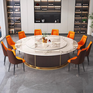 Table <span class=keywords><strong>à</strong></span> <span class=keywords><strong>manger</strong></span> ronde électrique moderne de luxe, grande table de restaurant pour grande famille ou hôtel avec 8, 10 ou 12 places - Product Image 5