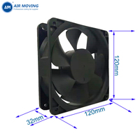 Ventilateur de refroidissement silencieux AM12032H12B 120*120*32mm 12V/24V/48V DC, étanche, haute vitesse, pour le refroidissement des batteries de stockage d'énergie
