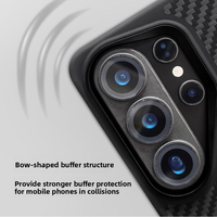 Étui de téléphone en fibre d'aramide et de carbone TPU surmoulé et gaufré de luxe pour S26+ S26Ultra, antichoc, magnétique, léger, 25g