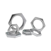 DIN439 DIN 936 GB808 Metric Fine Pitch Hex Thin Jam Nuts White Zinc Plated Low Profile Flat Hexagon Nuts for Lighting Fixtures