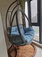 Vente chaude rotin nid d'oiseau nordique panier chaise intérieur balcon chaise suspendue ménage balançoire rotin oeuf chaise