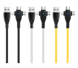 120W 6A USB C Nhanh Chóng Sạc Cáp TPE Dữ Liệu Dây Dòng 3 Trong 1 Đa USB Loại C Micro USB Sạc Cáp Cho iPhone 15 Android - Product Image 2