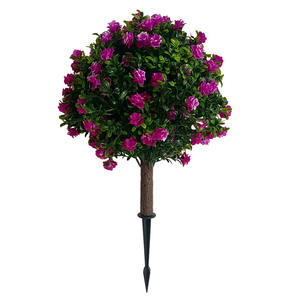 Grande plante artificielle de rose <span class=keywords><strong>en</strong></span> <span class=keywords><strong>pot</strong></span> avec piquet de sol amovible, fleurs et verdure détachables pour la décoration intérieure - Product Image 4