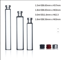 Vente en gros de flacons en verre transparent cylindriques stérilisés de 3 ml, emballés individuellement, avec bouchon en caoutchouc, pour usage infirmier, sûrs