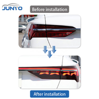 Feux arrière Junyo pour Audi A6 2019-2024, feux arrière à LED modifiés, feux de freinage, clignotants