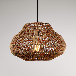 Lustre de <span class=keywords><strong>restaurant</strong></span> de style japonais, luminaire de table à manger créatif et unique en rotin, éclairage simple pour salle à manger et séjour à la maison - Product Image 4