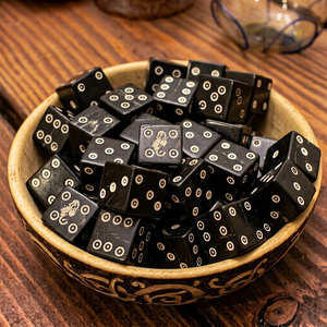 High Demand Best Quality Eco-Friendly Handmade Polished Nautical Letters Buffalo Horn Ludo Six Sided Dice <b>Black</b> <b>Board</b> Game Home - Product Image 1