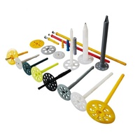 Ancre d'isolation en plastique PP à frapper avec tête de disque de 50 mm pour murs extérieurs ETICS et blocs AAC