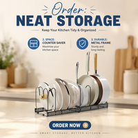 Support de rangement réglable moderne en métal à 5 niveaux pour couvercles de casseroles, organisateur de cuisine multifonctionnel pour comptoir