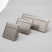 Prise murale multifonctionnelle britannique en acier inoxydable et aluminium, protection étanche IP22 à dégagement automatique de type européen