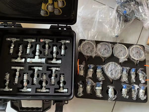 Manómetros, Herramienta de Medición de Presión, Juego de Manómetros Hidráulicos de 3/4/5 con Conectores en T, Piezas de Maquinaria de Construcción - Product Image 2