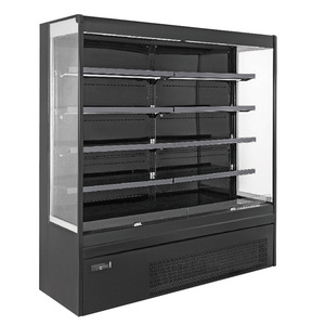 Refrigerador Exhibidor de Verduras para Supermercado, Color Negro, con Enfriamiento por Ventilador, para Bebidas y Vegetales - Product Image 1