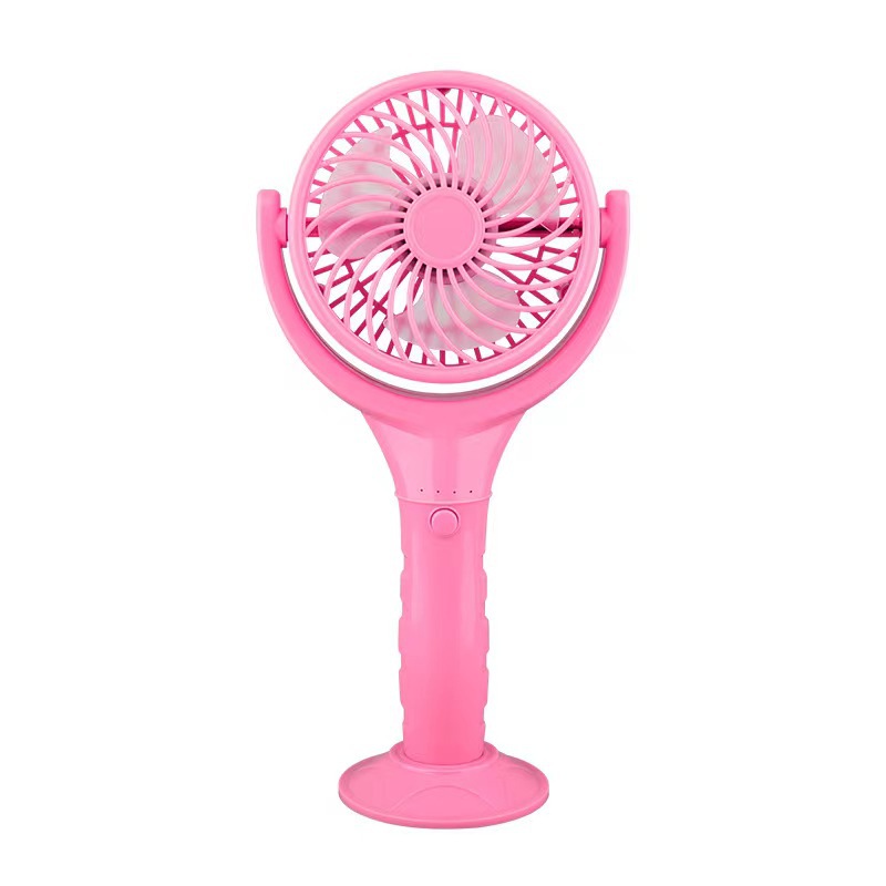 High-powered handheld desktop fan - pink