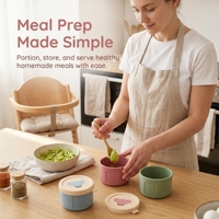Boîte de conservation en silicone pour aliments pour bébés, aux saveurs de fruit de la passion, pour compléments alimentaires, contenants de stockage alimentaire