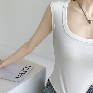Top da <span class=keywords><strong>donna</strong></span> sexy in maglia a maniche corte con scollo quadrato, vestibilità ampia, taglia unica - Product Image 3