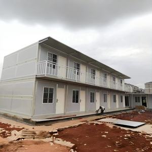 Maison modulaire à deux étages, construction préfabriquée, dortoir pour travailleurs en conteneurs, logement temporaire pliable, camp - Product Image 2