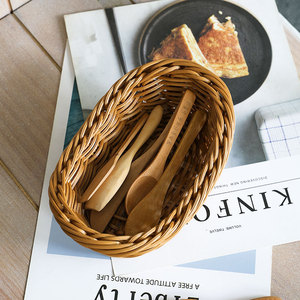 Cesta <span class=keywords><strong>de</strong></span> Almacenamiento Ovalada Multiusos <span class=keywords><strong>de</strong></span> Plástico Tejido Ecológico Moderno <span class=keywords><strong>para</strong></span> Pan, Frutas, Verduras y Aperitivos - Decoración del Hogar - Product Image 4