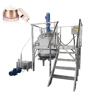 Homogeneizador de produção de creme cosmético, equipamento para fazer pomadas, misturador a vácuo, emulsificador, máquina de mistura de loção com aquecimento a vapor