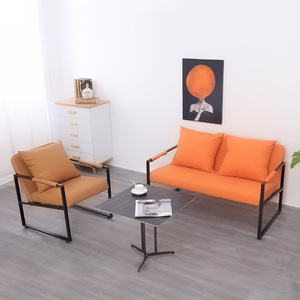 Sillón Individual de Estilo Nórdico, Mueble de Salón Minimalista de Metal, Diseño Moderno y Duradero - Product Image 1