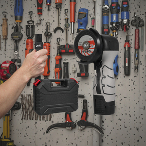 Mini meuleuse d'<span class=keywords><strong>angle</strong></span> sans fil à batterie sans balais, polissage DIY avec disque de meulage, interrupteur à gâchette, conditionnement de surface - Product Image 2