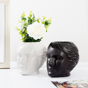 Ins corps humain visage art porcelaine bougie vases <span class=keywords><strong>en</strong></span> gros nordique mariage décor à la maison mat <span class=keywords><strong>vase</strong></span> <span class=keywords><strong>en</strong></span> céramique pour fleur - Product Image 3