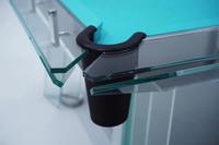 Table de billard de luxe moderne en verre et ardoise de Jiujiang, personnalisable en usine, 7 pieds, avec plateau en ardoise, qualité tournoi, multifonctionnelle