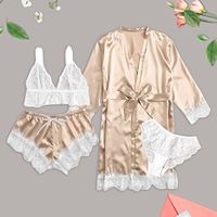 Ensemble de pyjama en satin de qualité supérieure à manches longues et pantalon, ODM & OEM, ensemble de pyjama personnalisé pour femmes