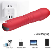 Silikon Teleskop-Bullet-Vibrator USB-Aufladung Mini-Zauberstab-Massagegerät Klitoris-Stimulator Realistischer Dildo Klitoris-Massagegerät Spielzeug