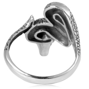 yunnique Snake <b>Titanium</b> Steel <b>Ring</b> Silver Unisex Fashion Jewelry Gift Animal Zodiac Design - Product Image 4