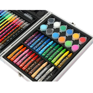 Vente en gros de coffret cadeau en aluminium Set de <span class=keywords><strong>dessin</strong></span> et de peinture Fournitures d'art Lot de 123 kits de <span class=keywords><strong>dessin</strong></span> de luxe pour adultes Artiste Débutants Enfants - Product Image 4