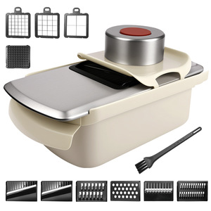 Cortador de cebolla YIGO STOCKED con 10 cuchillas, cortador de alimentos para tomate, cortador de frutas y verduras con protector de manos - Product Image 1