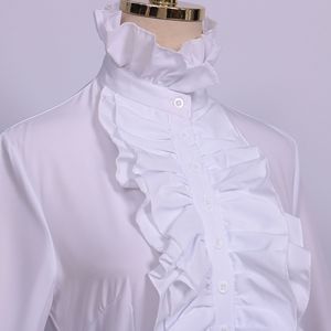 Conjunto de Vestido <span class=keywords><strong>Medieval</strong></span> Victoriano Renacentista para Mujer, Elegante Camisa y Falda de 2 Piezas, Disfraz Steampunk Gótico con Volantes para Fiesta - Product Image 3