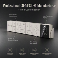 Télécommande intelligente pour toilettes OEM ODM à 20 touches, en plastique, personnalisée en usine, protocole RF433 IR, contrôleur de bidet sans fil BLE