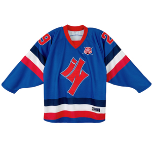 เสื้อฮอกกี้น้ำแข็งพิมพ์ลายแบบซับลิเมชั่นเต็มตัว คุณภาพดีเยี่ยม เนื้อผ้าตาข่าย แห้งเร็ว ระบายอากาศได้ดี พร้อมงานปัก - Product Image 2