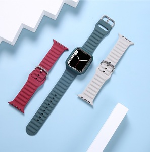 สายนาฬิกาซิลิโคนเหลวแฟชั่นสำหรับ Iwatch 38/40/41มม.,เคสฝาครอบกระจกสำหรับเปลี่ยนสายนาฬิกา - Product Image 2