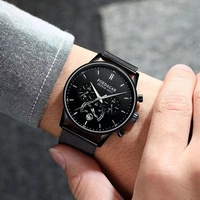 Yeni Poedagar 632 Moda İş Erkek Saati Su Geçirmez Işıklı 41mm Büyük Kadranlı Quartz Kol Saati