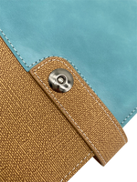 Carnet personnalisable avec couverture en cuir bicolore et marque-pages – Cadeau promotionnel tendance